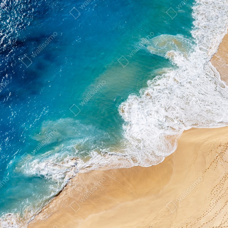 Naklejka na drzwi widok lotniczy turkusowej plaży – Wallissimo® Naklejka na drzwi widok lotniczy turkusowej plaży – Wallissimo®