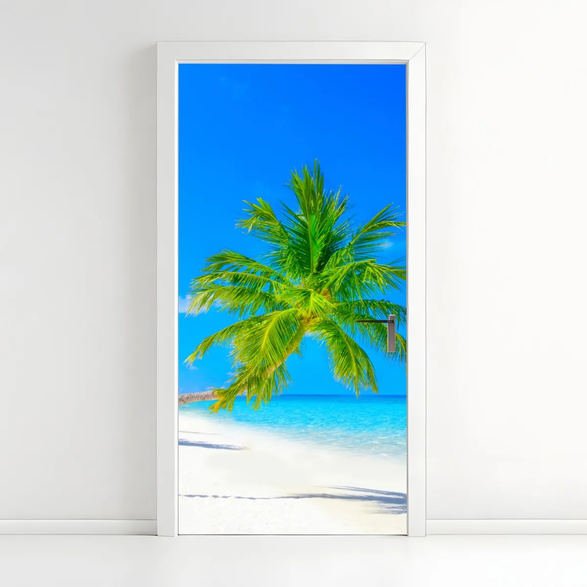 Naklejka na drzwi rajska plaża na Malediwach – Wallissimo® Naklejka na drzwi rajska plaża na Malediwach – Wallissimo®