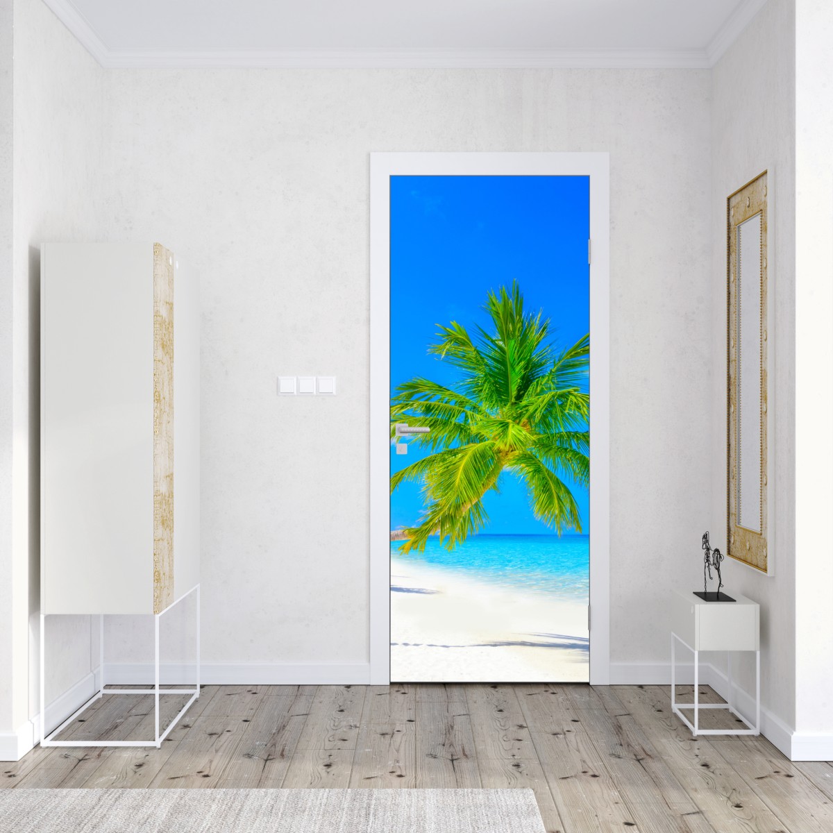 Naklejka na drzwi rajska plaża na Malediwach – Wallissimo® Naklejka na drzwi rajska plaża na Malediwach – Wallissimo®