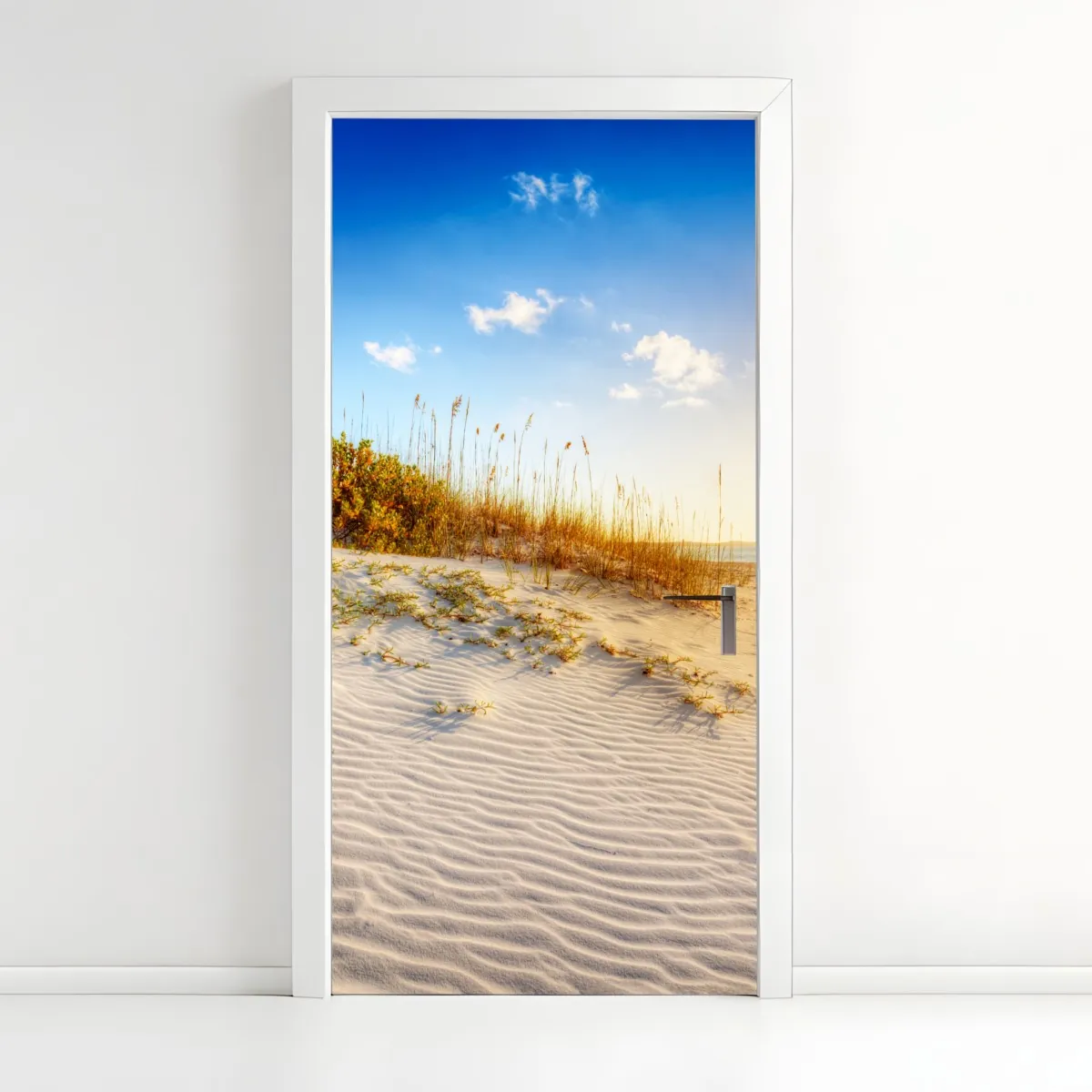 Naklejka na drzwi zachód słońca nad wydmami Grace Bay – Wallissimo® Naklejka na drzwi zachód słońca nad wydmami Grace Bay – Wallissimo®