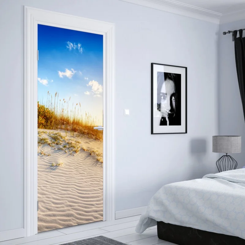 Naklejka na drzwi zachód słońca nad wydmami Grace Bay – Wallissimo® Naklejka na drzwi zachód słońca nad wydmami Grace Bay – Wallissimo®