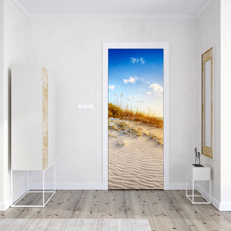 Naklejka na drzwi zachód słońca nad wydmami Grace Bay – Wallissimo® Naklejka na drzwi zachód słońca nad wydmami Grace Bay – Wallissimo®