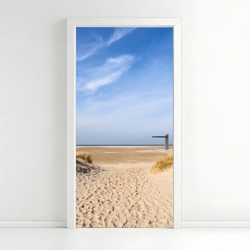 Naklejka na drzwi minimalistyczne geometryczne wnętrze z świetlikiem – Wallissimo®