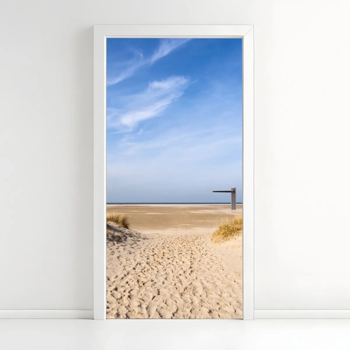 Naklejka na drzwi spokojne wydmy na wybrzeżu Niemiec – Wallissimo® Naklejka na drzwi spokojne wydmy na wybrzeżu Niemiec – Wallissimo®
