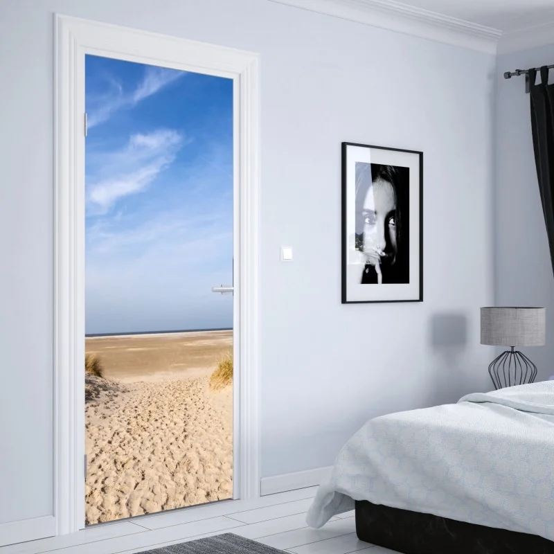 Naklejka na drzwi minimalistyczne geometryczne wnętrze z świetlikiem – Wallissimo®