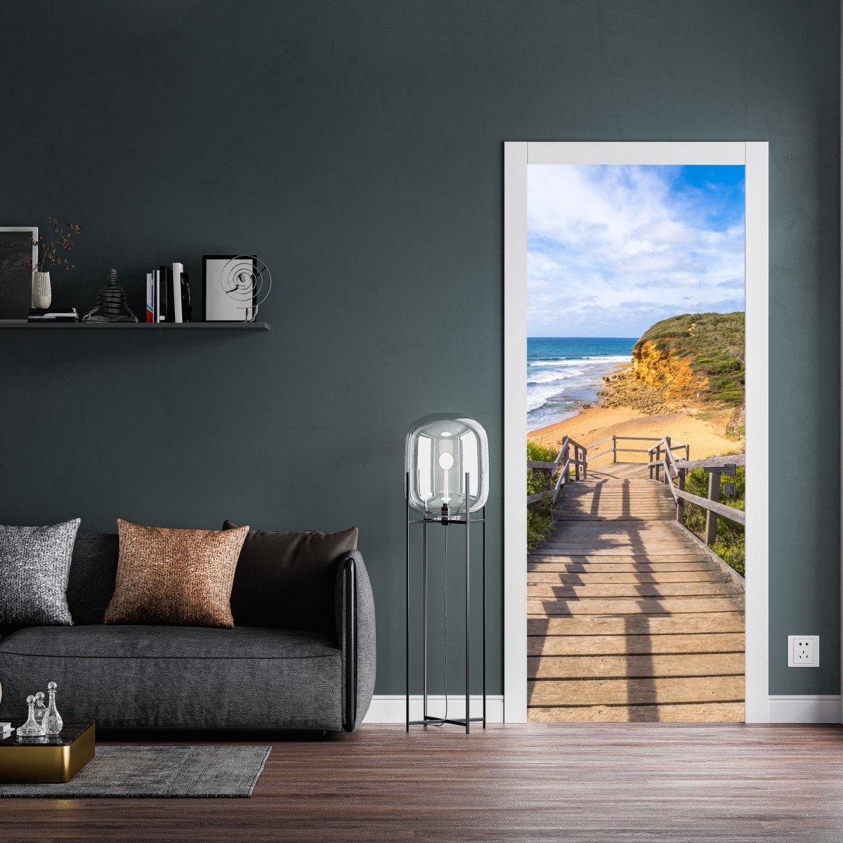 Naklejka na drzwi ścieżka do Bells Beach nadmorski pejzaż – Wallissimo® Naklejka na drzwi ścieżka do Bells Beach nadmorski pejzaż – Wallissimo®