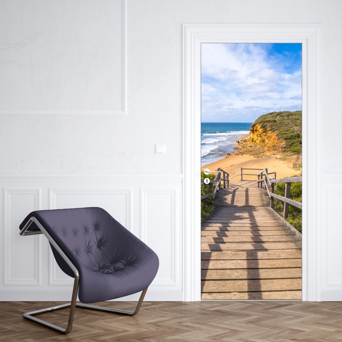 Naklejka na drzwi ścieżka do Bells Beach nadmorski pejzaż – Wallissimo® Naklejka na drzwi ścieżka do Bells Beach nadmorski pejzaż – Wallissimo®