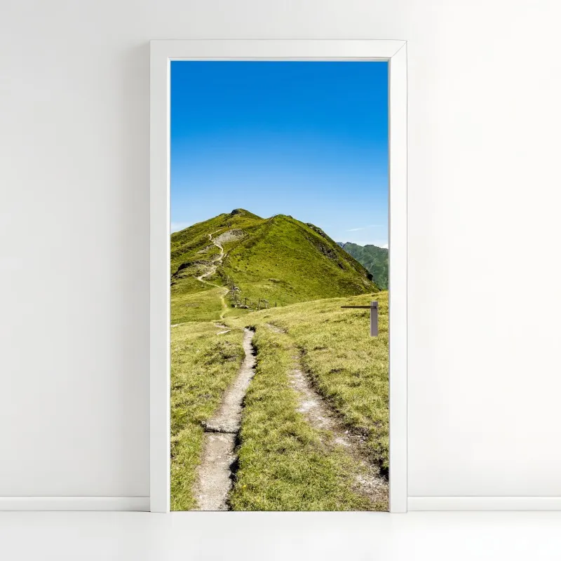 Naklejka na drzwi kręty szlak w Zillertalu