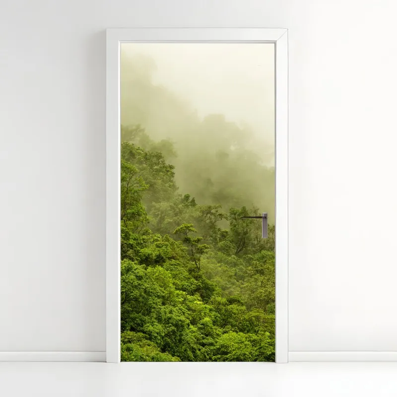 Naklejka na drzwi czarno-biały geometryczny wzór – Wallissimo®