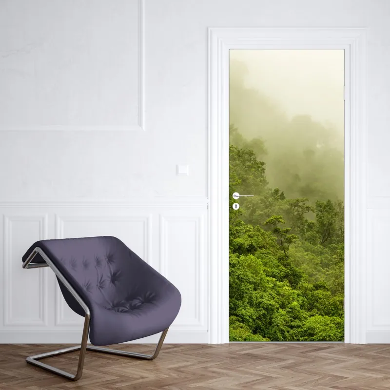 Naklejka na drzwi czarno-biały geometryczny wzór – Wallissimo®