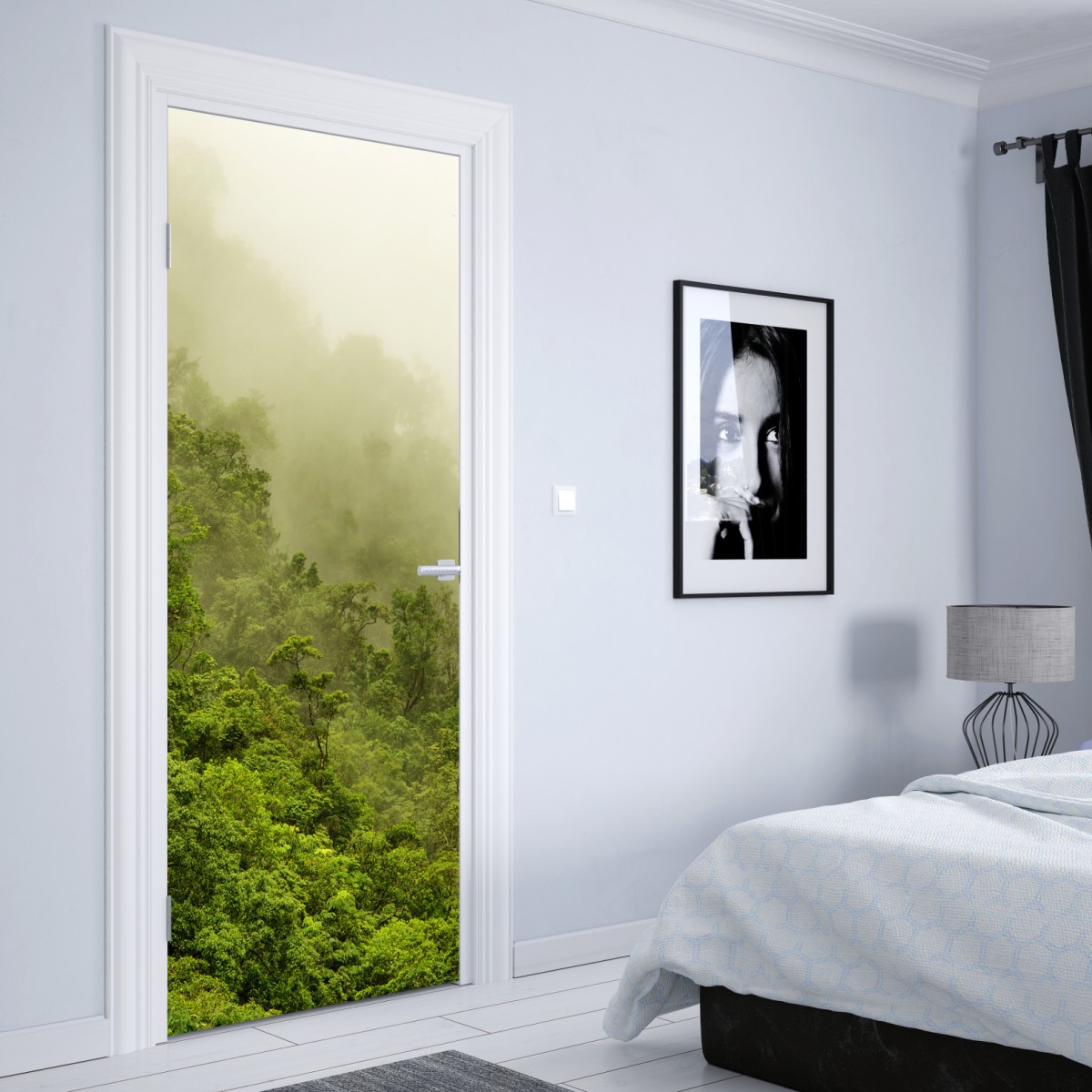 Naklejka na drzwi mglisty las deszczowy w pobliżu Cairns – Wallissimo® Naklejka na drzwi mglisty las deszczowy w pobliżu Cairns – Wallissimo®