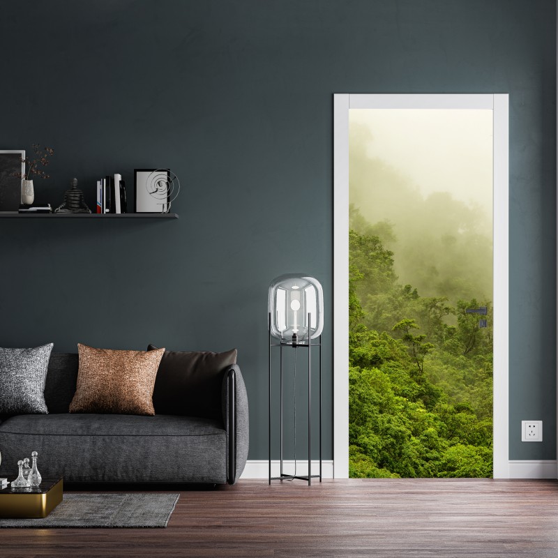 Naklejka na drzwi mglisty las deszczowy w pobliżu Cairns – Wallissimo® Naklejka na drzwi mglisty las deszczowy w pobliżu Cairns – Wallissimo®