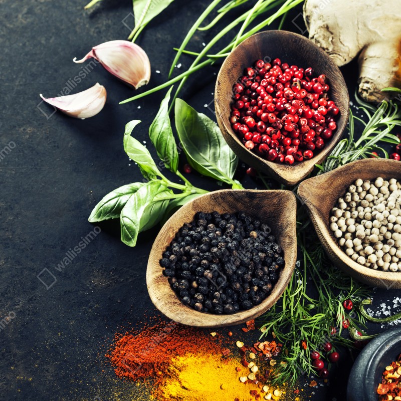 Naklejka na drzwi żywe przyprawy i świeże zioła – Wallissimo® Naklejka na drzwi żywe przyprawy i świeże zioła – Wallissimo®