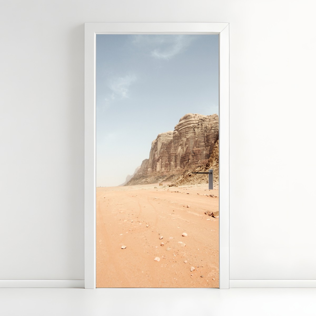 Door sticker vast desert panorama in Wadi Rum, Jordan