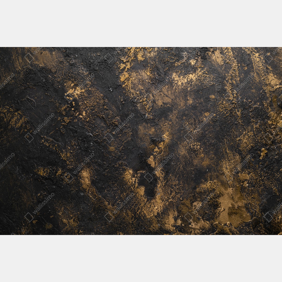 Naklejka na drzwi czarno-złota teksturowana abstrakcja ścienna – Wallissimo® Naklejka na drzwi czarno-złota teksturowana abstrakcja ścienna – Wallissimo®