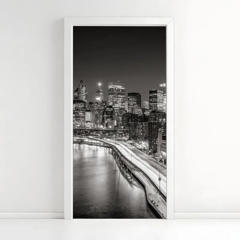 Naklejka na drzwi majestatyczny Matterhorn odbity w alpejskim jeziorze – Wallissimo®