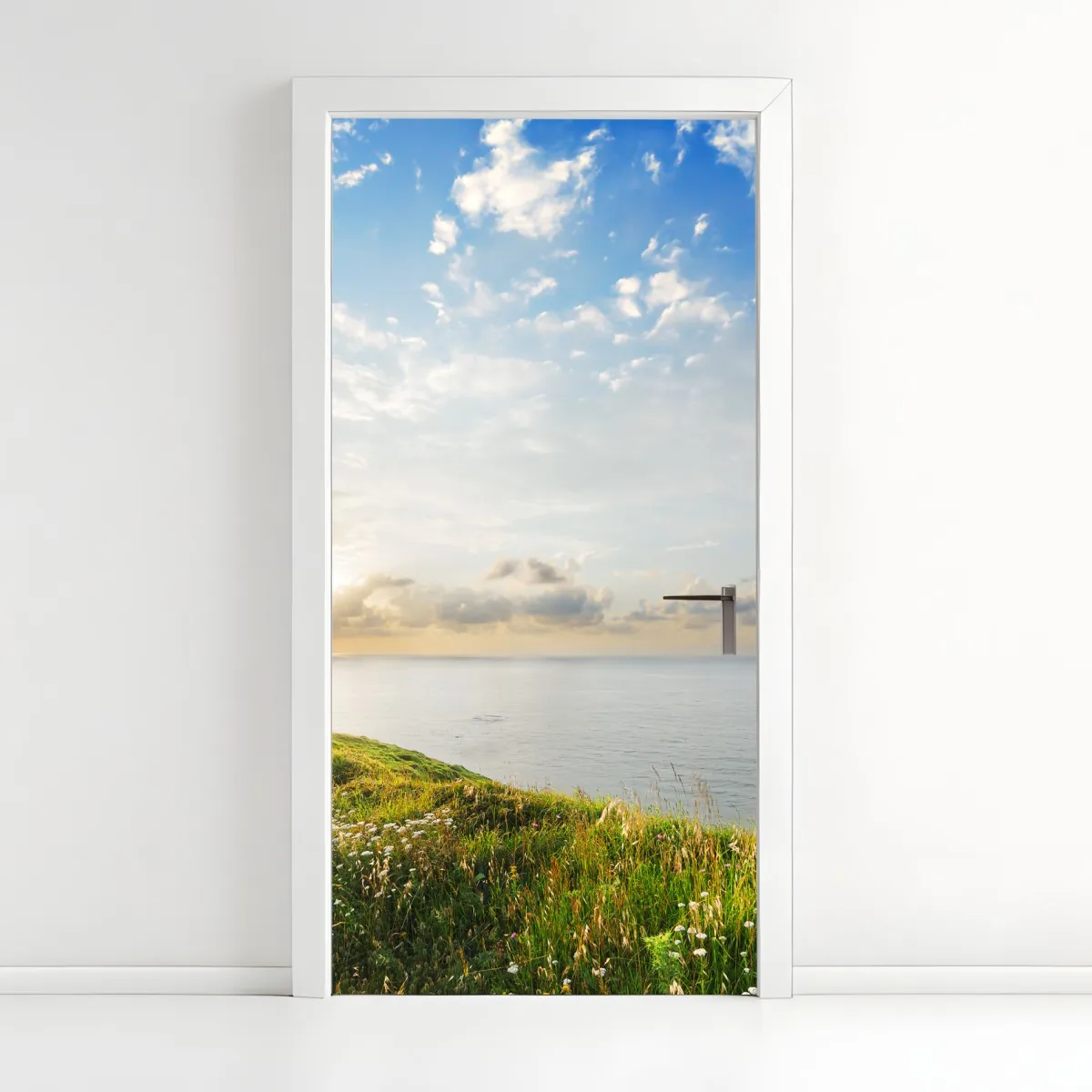 Naklejka na drzwi słoneczna nadmorska ścieżka prowadząca do morza – Wallissimo® Naklejka na drzwi słoneczna nadmorska ścieżka prowadząca do morza – Wallissimo®