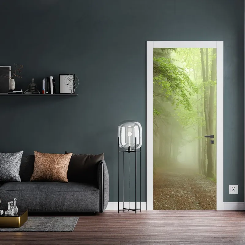 Naklejka na drzwi słoneczna uliczka w Civita di Bagnoregio – Wallissimo®