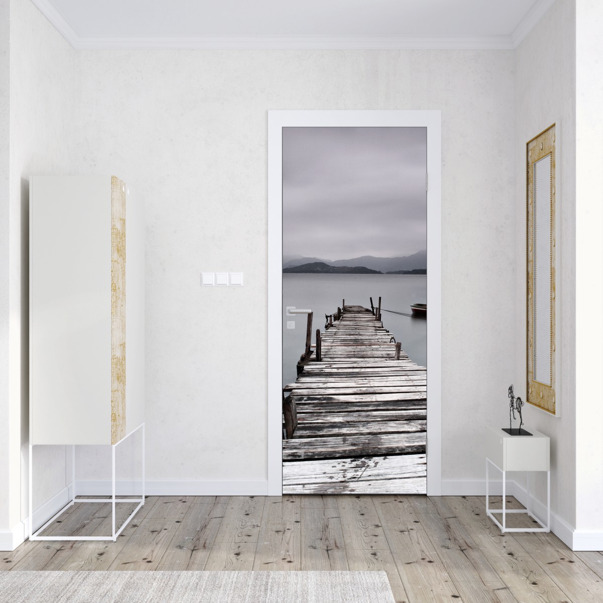 Naklejka na drzwi ciche drewniane molo nad spokojnym morzem – Wallissimo® Naklejka na drzwi ciche drewniane molo nad spokojnym morzem – Wallissimo®