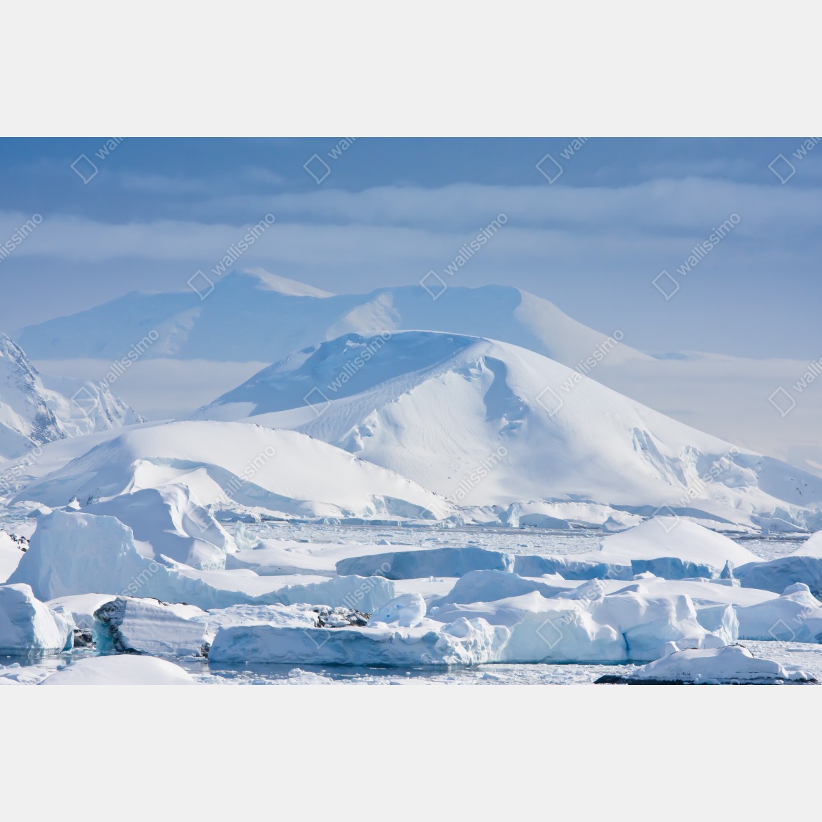 Naklejka na drzwi śnieżna panorama górska – Wallissimo® Naklejka na drzwi śnieżna panorama górska – Wallissimo®