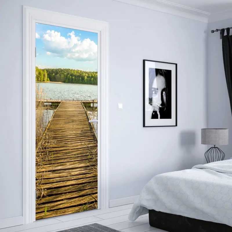 Naklejka na drzwi złoty zachód słońca nad wydmami pustyni – Wallissimo®