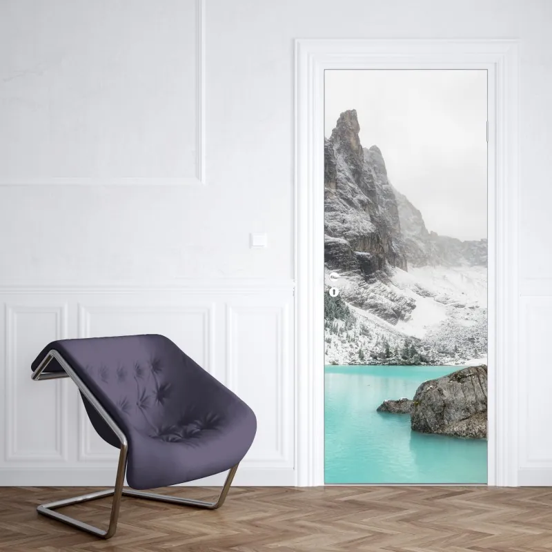 Naklejka na drzwi pastelowa kompozycja geometryczna – Wallissimo®