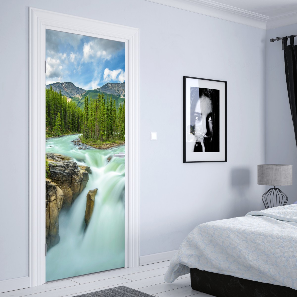 Naklejka na drzwi mglisty wąwóz przy Upper Sunwapta Falls, Jasper National Park – Wallissimo® Naklejka na drzwi mglisty wąwóz przy Upper Sunwapta Falls, Jasper National Park – Wallissimo®