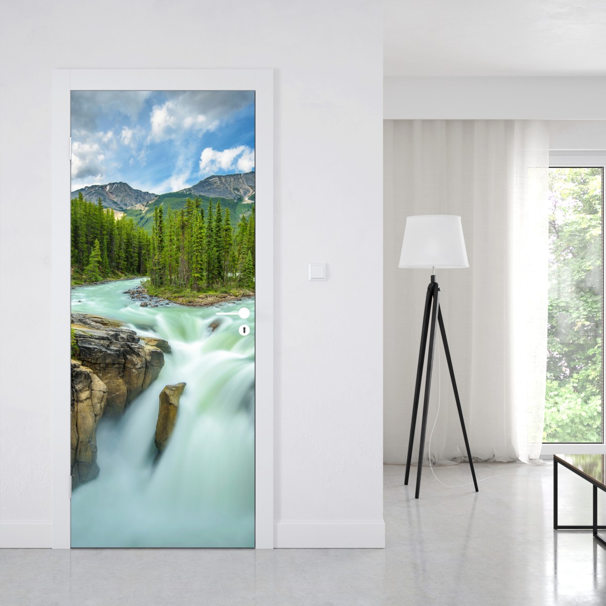 Naklejka na drzwi mglisty wąwóz przy Upper Sunwapta Falls, Jasper National Park – Wallissimo® Naklejka na drzwi mglisty wąwóz przy Upper Sunwapta Falls, Jasper National Park – Wallissimo®