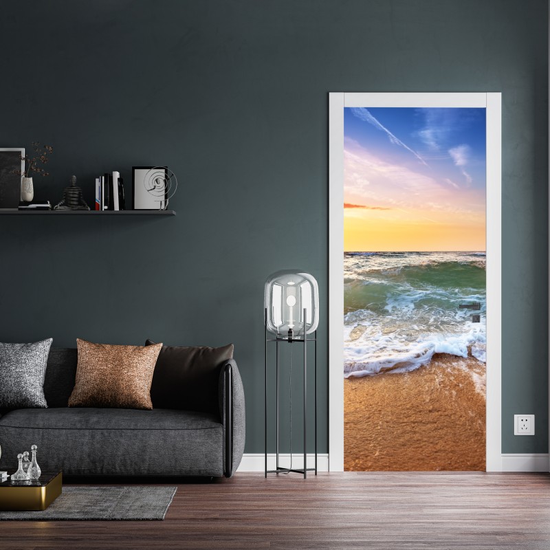 Naklejka na drzwi skandynawska kompozycja geometryczna – Wallissimo®