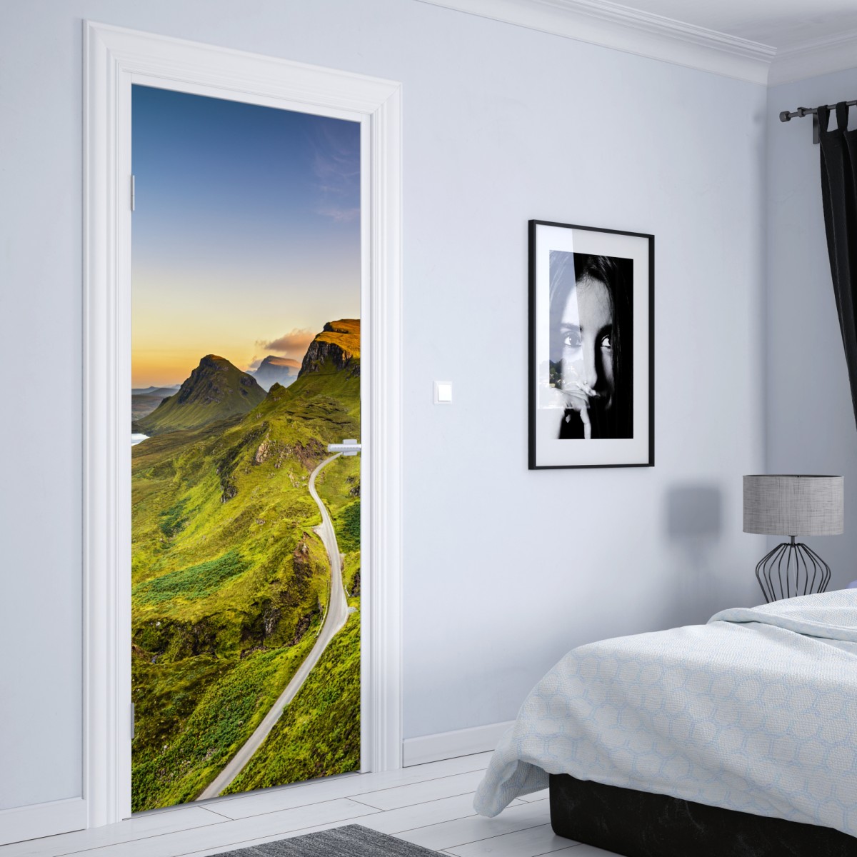 Naklejka na drzwi zachód słońca nad Quiraing, Isle of Skye – Wallissimo® Naklejka na drzwi zachód słońca nad Quiraing, Isle of Skye – Wallissimo®