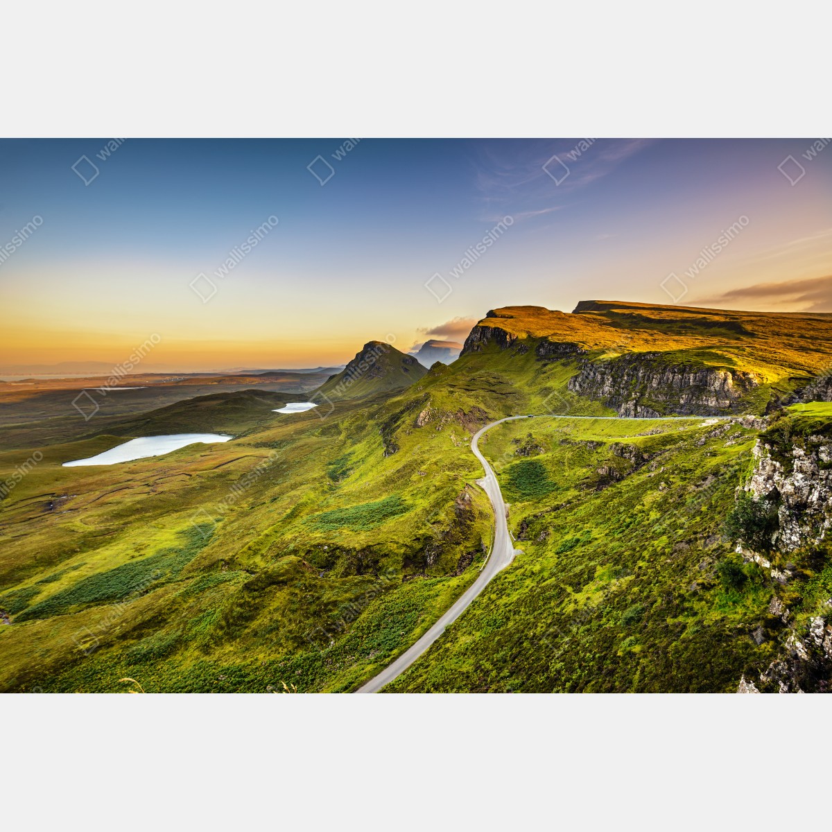 Naklejka na drzwi zachód słońca nad Quiraing, Isle of Skye – Wallissimo® Naklejka na drzwi zachód słońca nad Quiraing, Isle of Skye – Wallissimo®