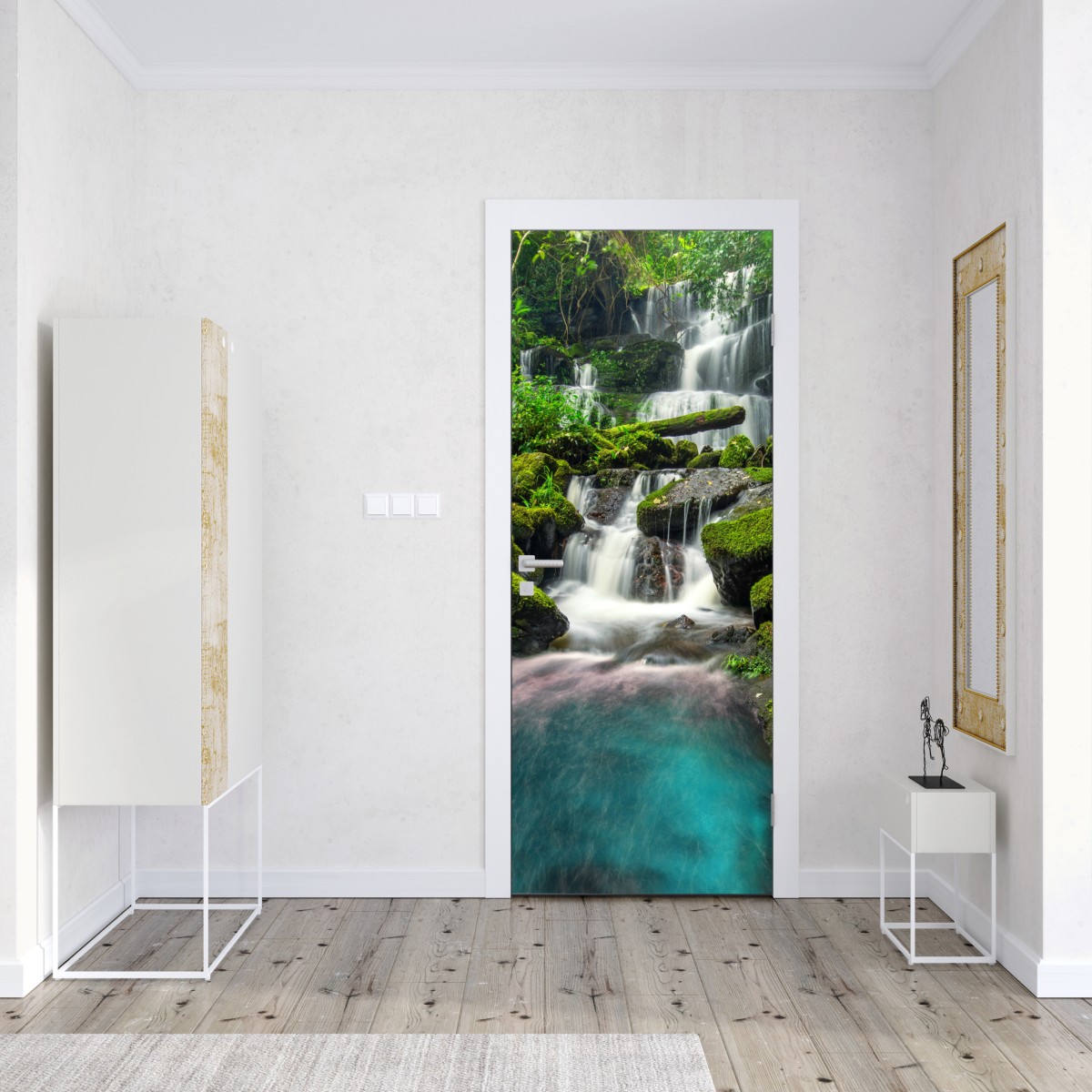 Naklejka na drzwi spokojny wodospad w Phu Tub Berk, Tajlandia – Wallissimo® Naklejka na drzwi spokojny wodospad w Phu Tub Berk, Tajlandia – Wallissimo®