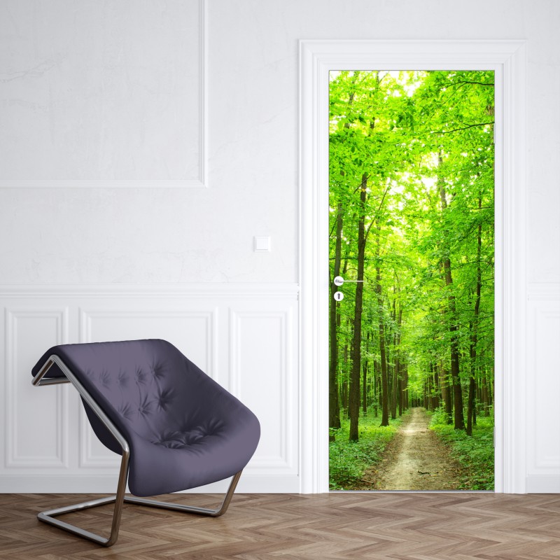 Naklejka na drzwi spokojny poranek nad jeziorem Braies, Dolomity – Wallissimo®