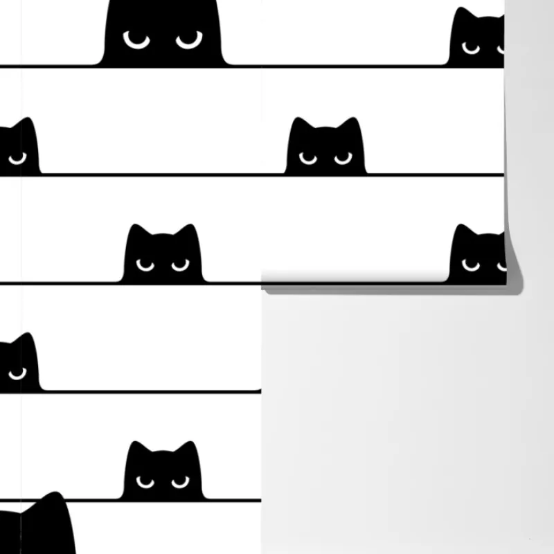 Fototapeta figlarne koty wyglądające zza pasków – Wallissimo® Fototapeta figlarne koty wyglądające zza pasków – Wallissimo®