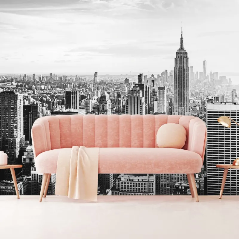 Fototapeta Nowy Jork panorama w odcieniach szarości