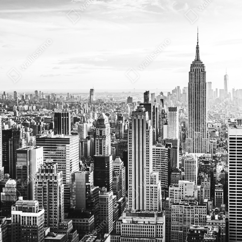 Fototapeta Nowy Jork panorama w odcieniach szarości – Wallissimo® Fototapeta Nowy Jork panorama w odcieniach szarości – Wallissimo®
