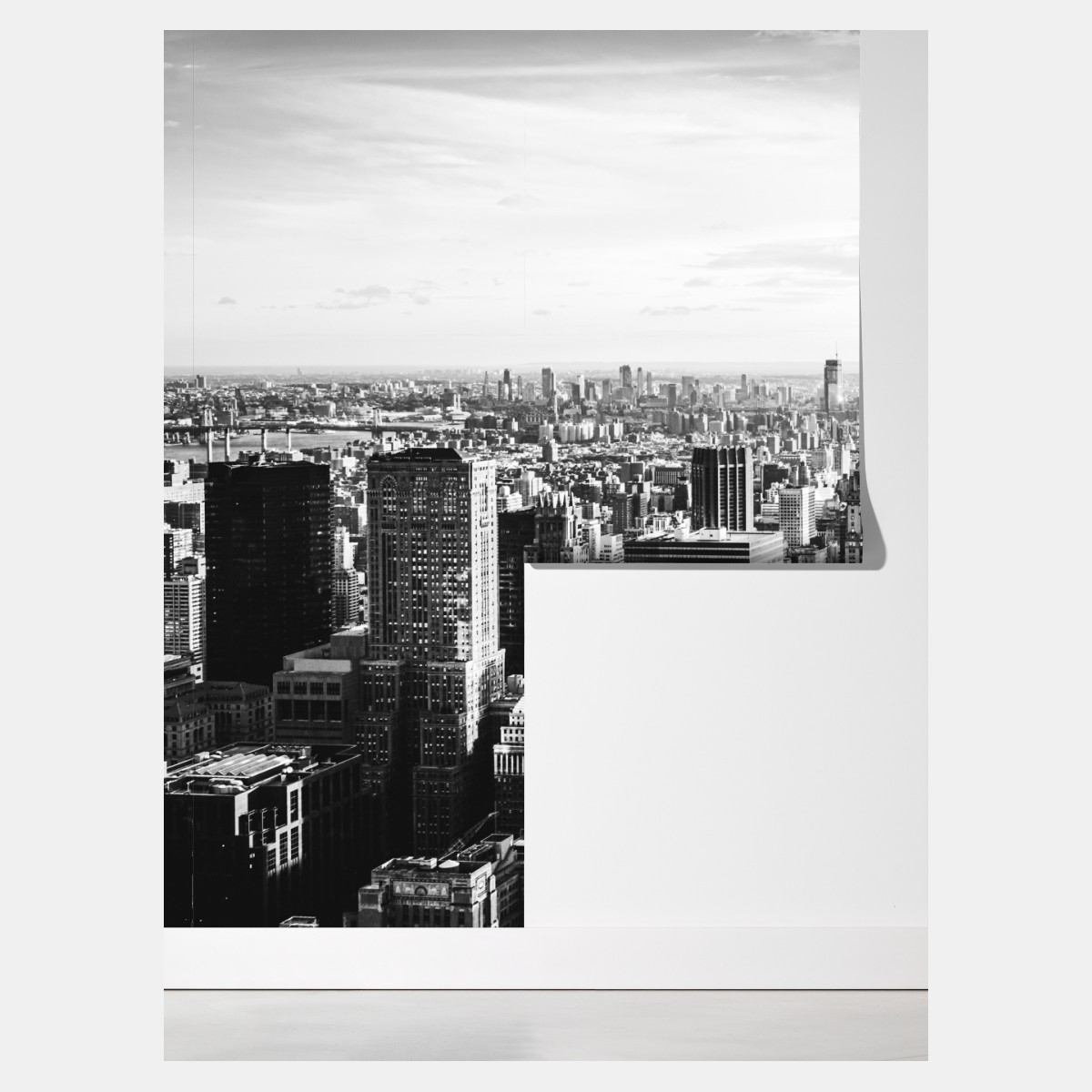 Fototapeta Nowy Jork panorama w odcieniach szarości – Wallissimo® Fototapeta Nowy Jork panorama w odcieniach szarości – Wallissimo®