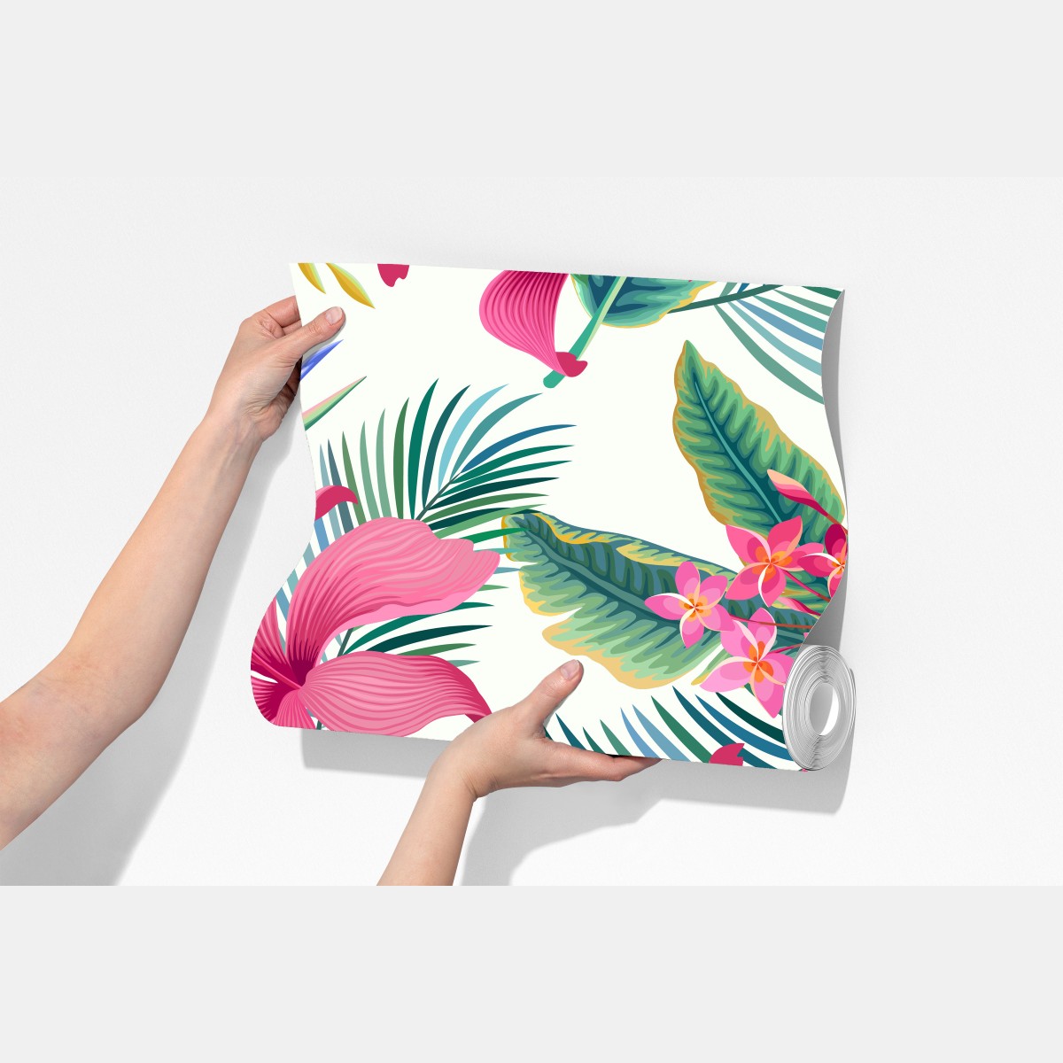 Fototapeta tropikalny botaniczny wzór kwiatowy – Wallissimo® Fototapeta tropikalny botaniczny wzór kwiatowy – Wallissimo®