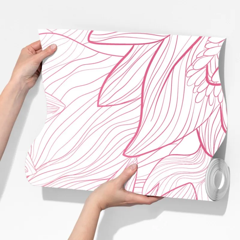 Fototapeta delikatny różowy wzór kwiatowy – Wallissimo® Fototapeta delikatny różowy wzór kwiatowy – Wallissimo®