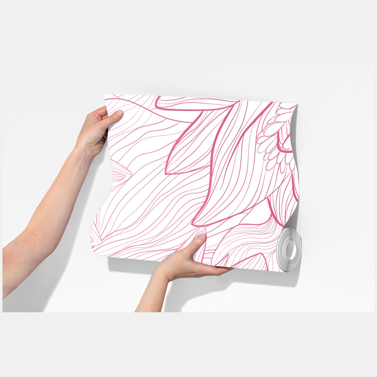 Fototapeta delikatny różowy wzór kwiatowy – Wallissimo® Fototapeta delikatny różowy wzór kwiatowy – Wallissimo®