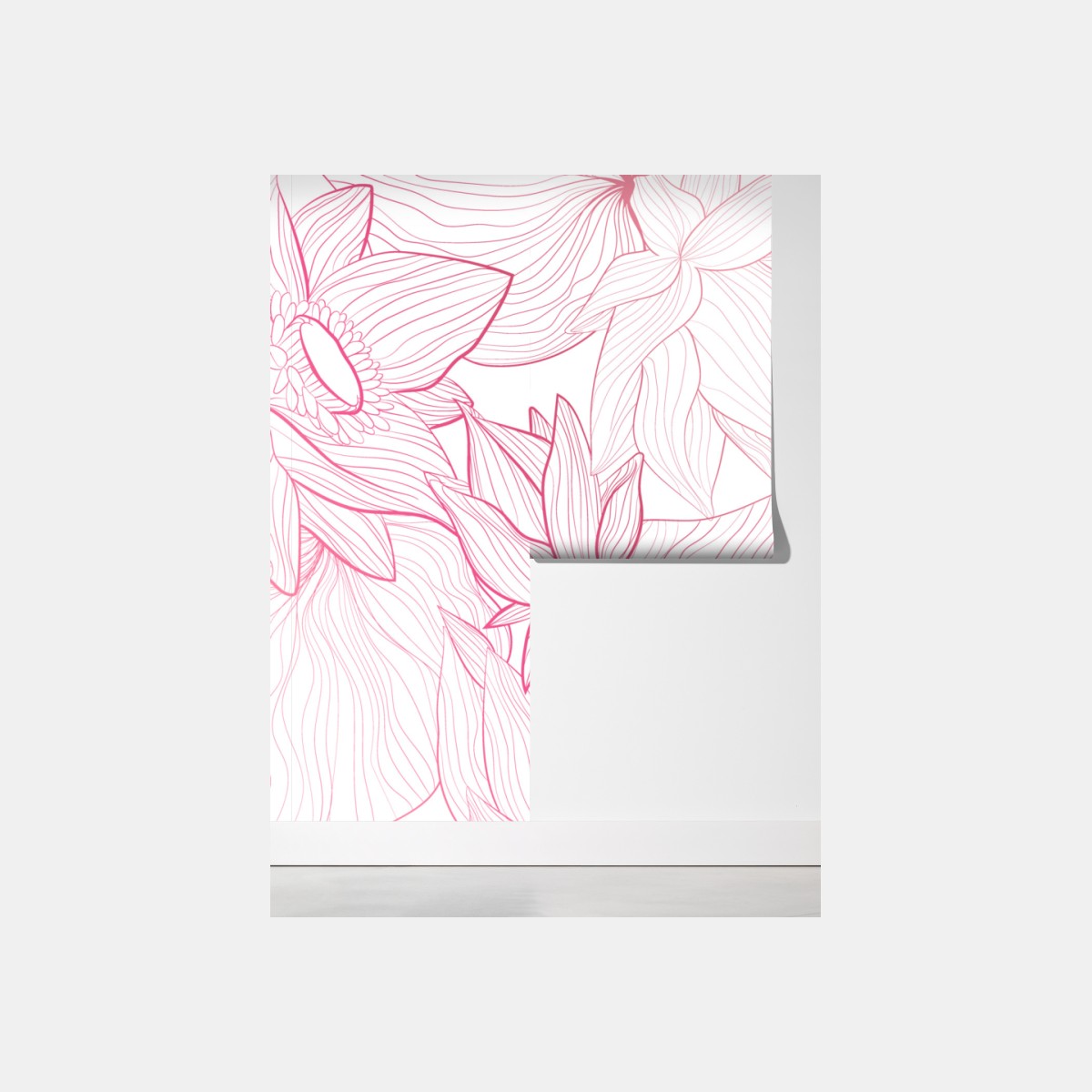 Fototapeta delikatny różowy wzór kwiatowy – Wallissimo® Fototapeta delikatny różowy wzór kwiatowy – Wallissimo®