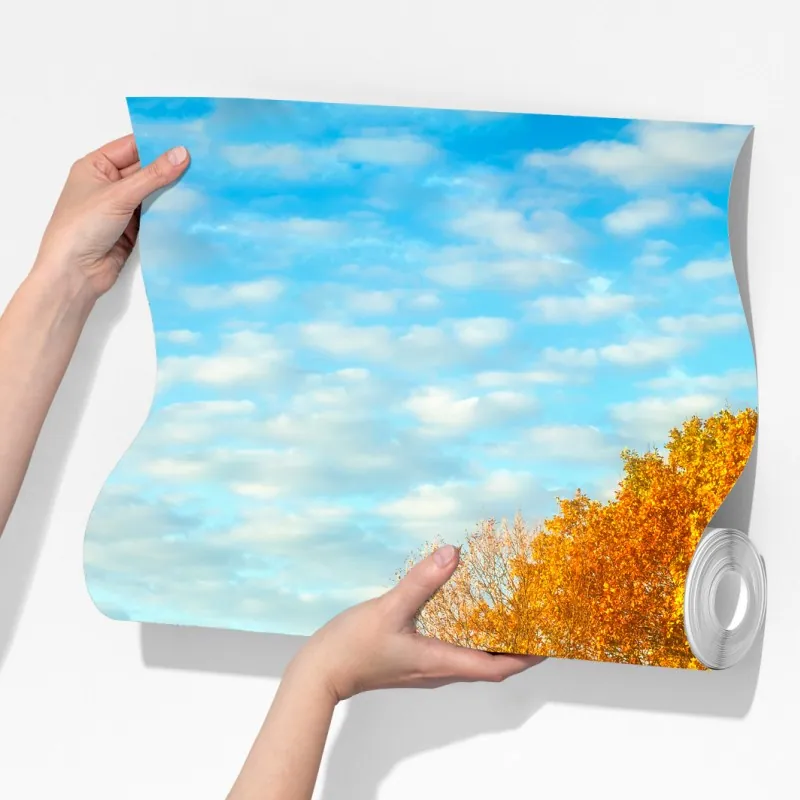 Fototapeta złota jesienna łąka – Wallissimo® Fototapeta złota jesienna łąka – Wallissimo®