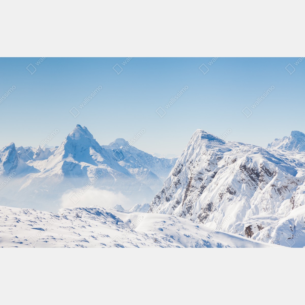 Fototapeta spokojna panorama zaśnieżonych gór – Wallissimo® Fototapeta spokojna panorama zaśnieżonych gór – Wallissimo®