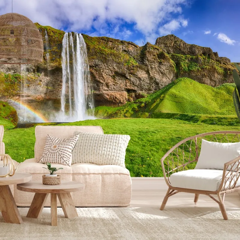 Fototapeta Seljalandsfoss panorama wodospadu