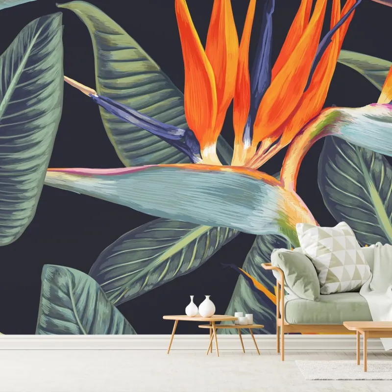 Fototapeta tropikalny wzór ze strelicjami