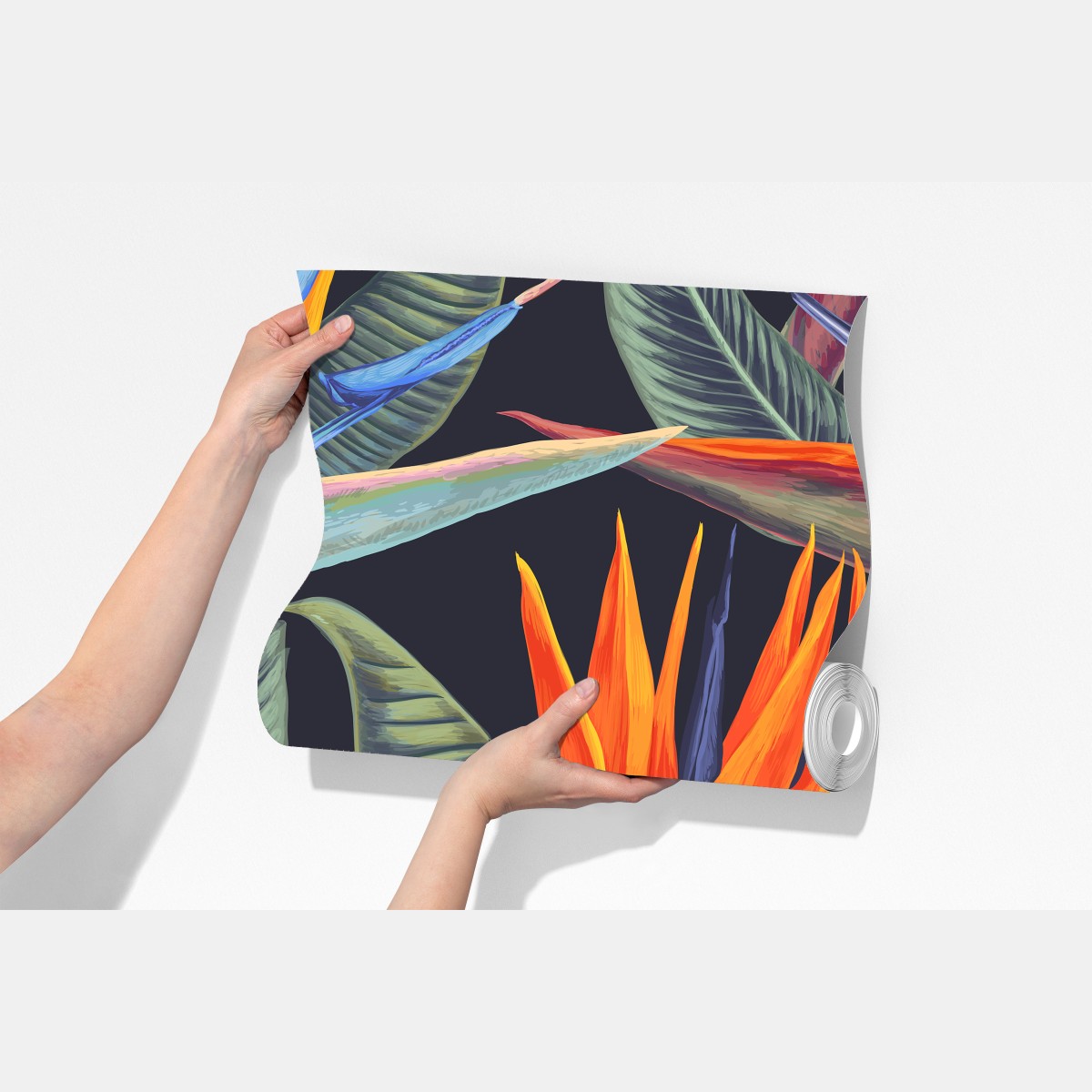 Fototapeta tropikalny wzór ze strelicjami – Wallissimo® Fototapeta tropikalny wzór ze strelicjami – Wallissimo®