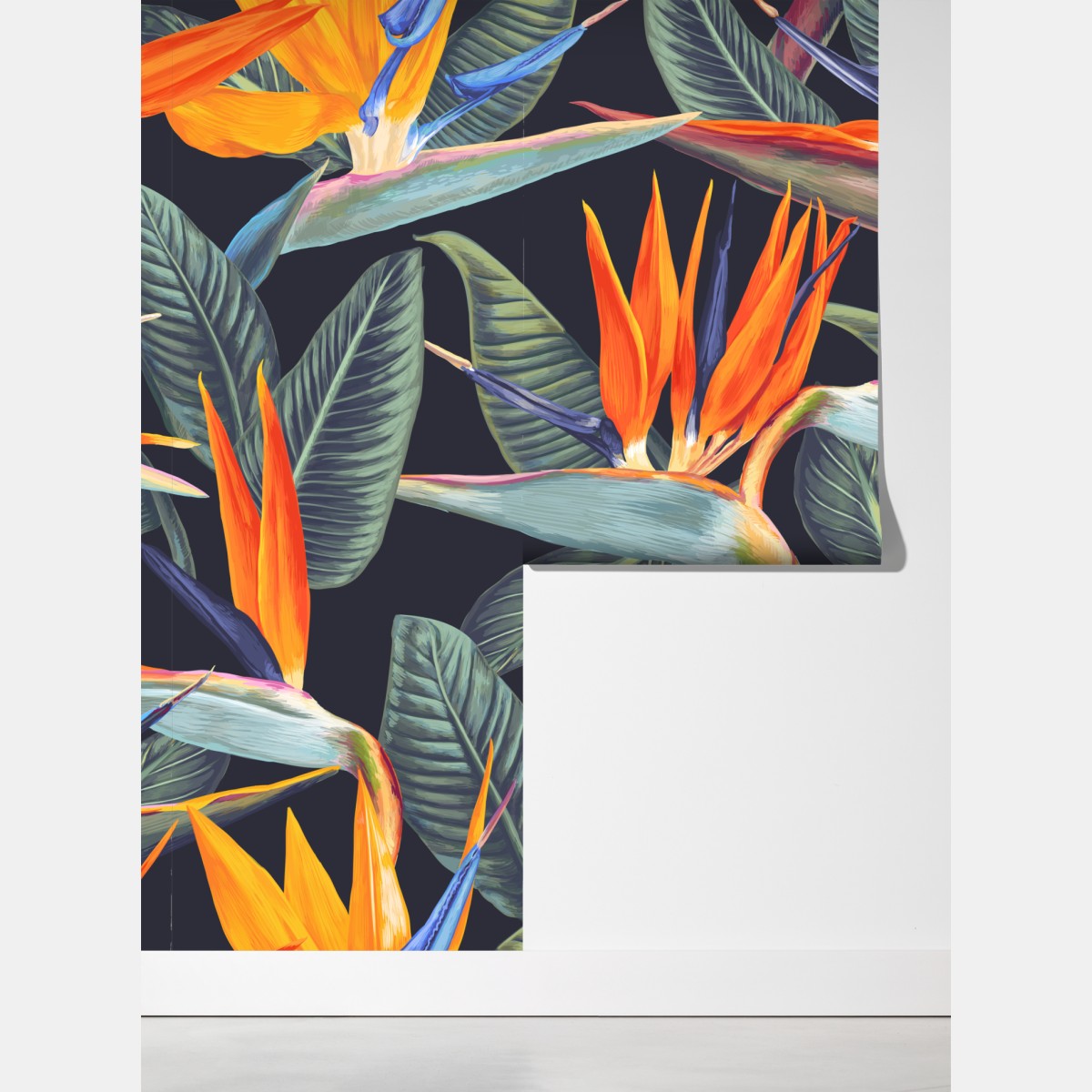 Fototapeta tropikalny wzór ze strelicjami – Wallissimo® Fototapeta tropikalny wzór ze strelicjami – Wallissimo®