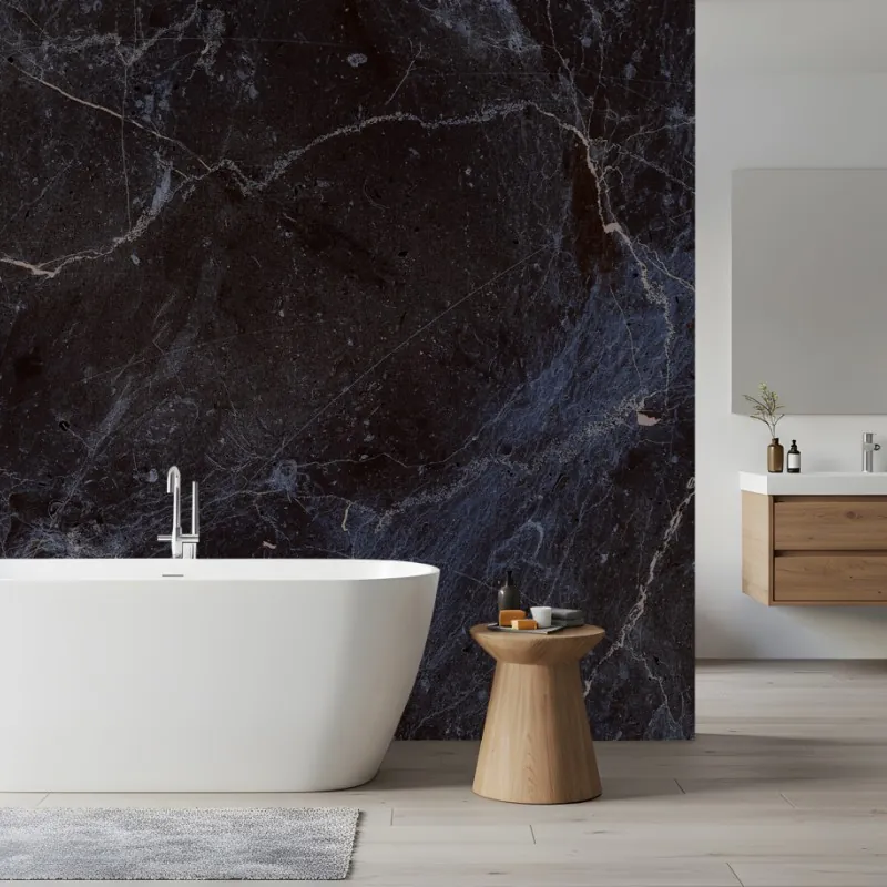 Fototapeta ciemna faktura marmuru z niebieskimi żyłkami