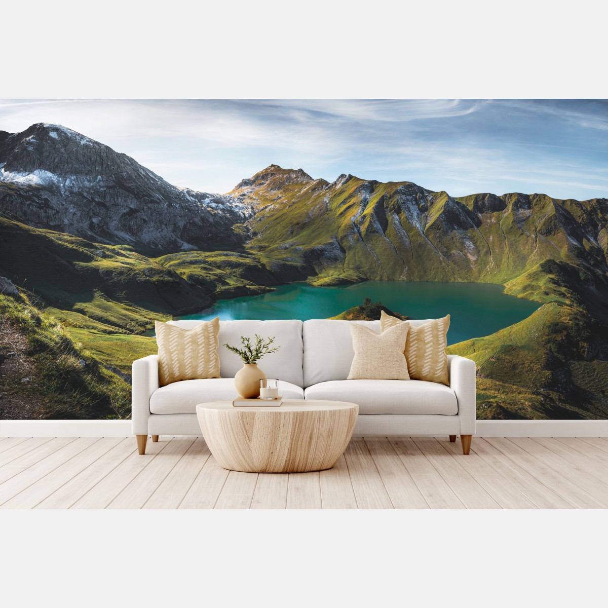 Wall mural turquoise lake at Schrecksee, Bavaria