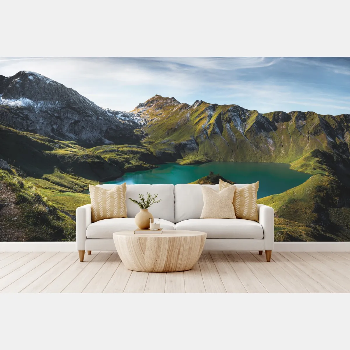 Fototapeta turkusowe jezioro w Schrecksee, Bawaria – Wallissimo® Fototapeta turkusowe jezioro w Schrecksee, Bawaria – Wallissimo®